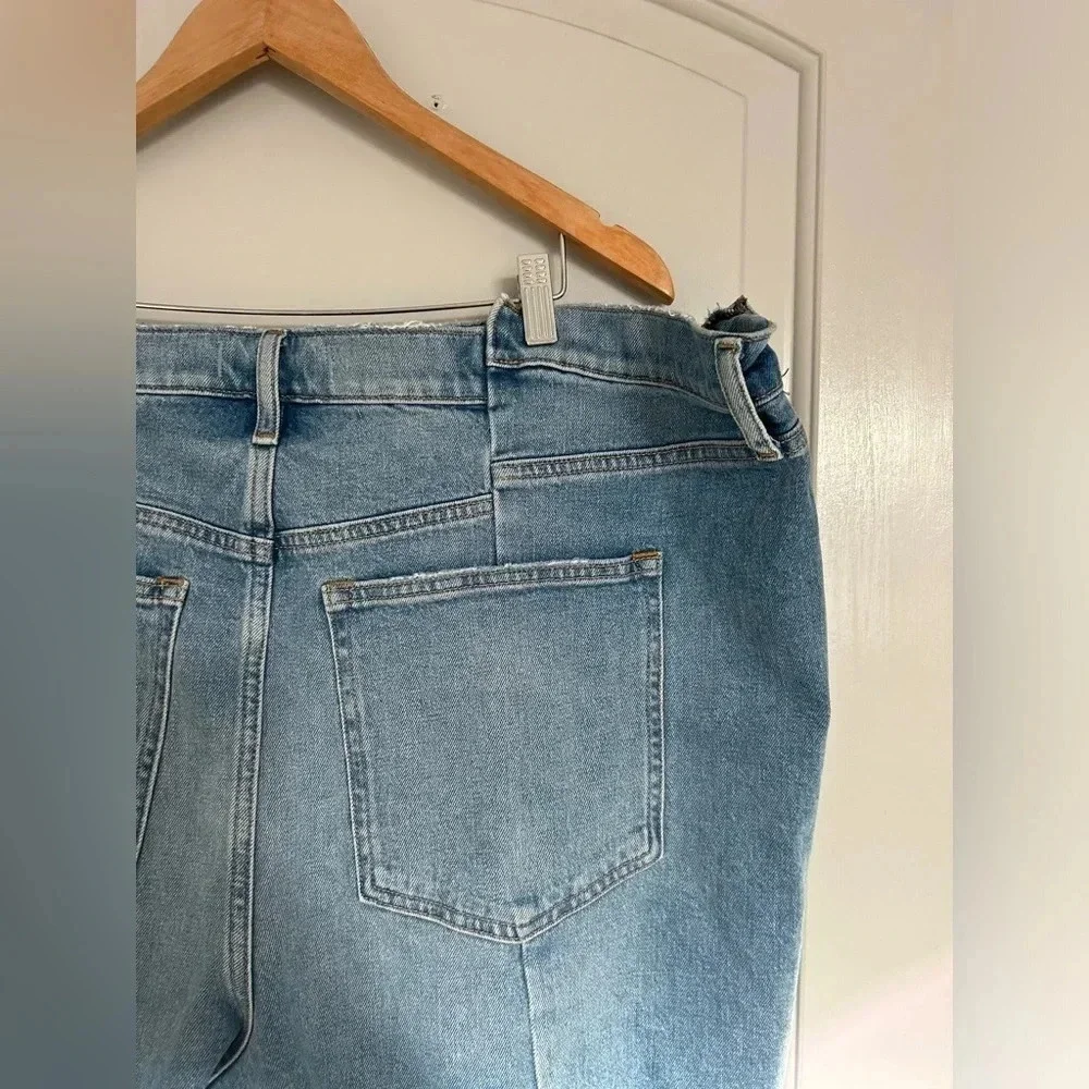 Abercrombie & Fitch 7 Inch Dad Denim Jorts Shorts size 36 NWOT 90s chic beach